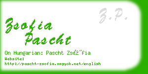 zsofia pascht business card